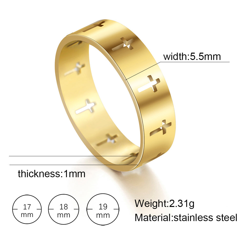 Cut Out Cross Ring