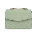 Bagnor Women’s Green Chevron Flap Crossbody Bag