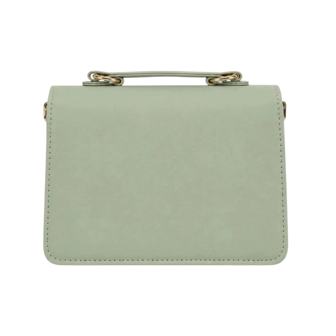 Bagnor Women’s Green Chevron Flap Crossbody Bag