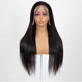 Lace Front Full Head Wigs Double Weft Long Straight Synthetic Hair Extensions