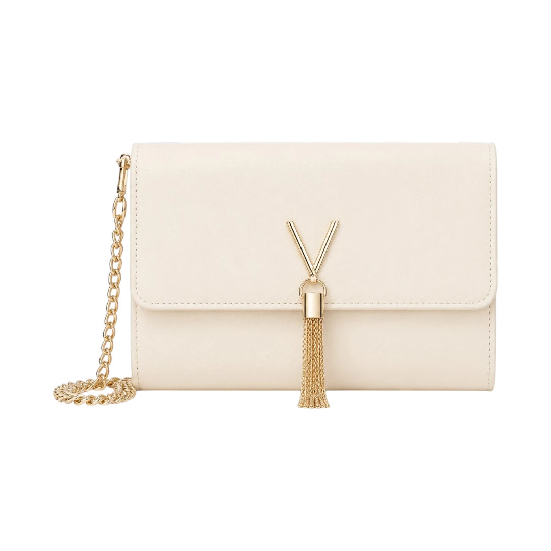 Bagnor Ivory Tassel Chain Crossbody Bag