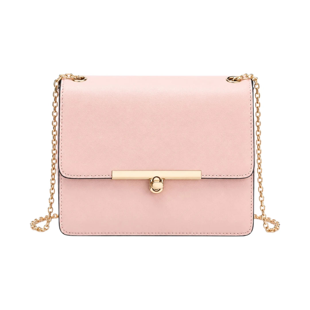 Bagnor Pink Elegance Chain Crossbody Bag