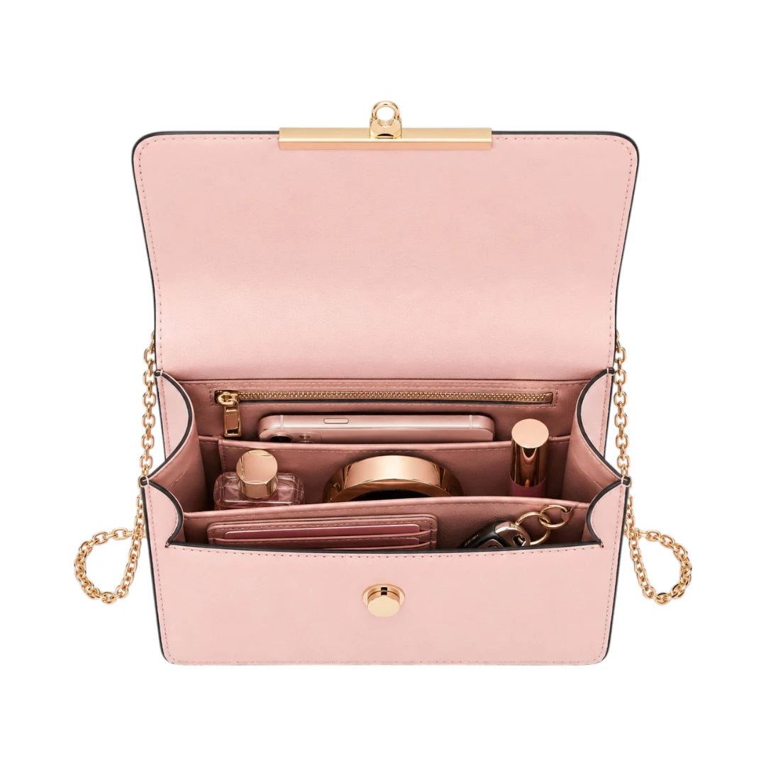 Bagnor Pink Elegance Chain Crossbody Bag