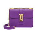 Bagnor Purple Amethyst Gold-Lock Crossbody Bag