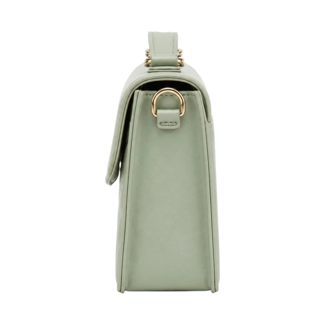 Bagnor Women’s Green Chevron Flap Crossbody Bag