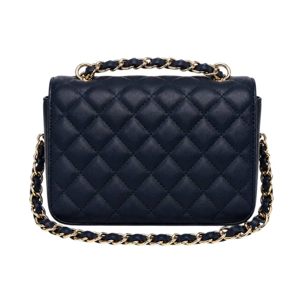 Bagnor navy Quilted Chain Crossbody Bag